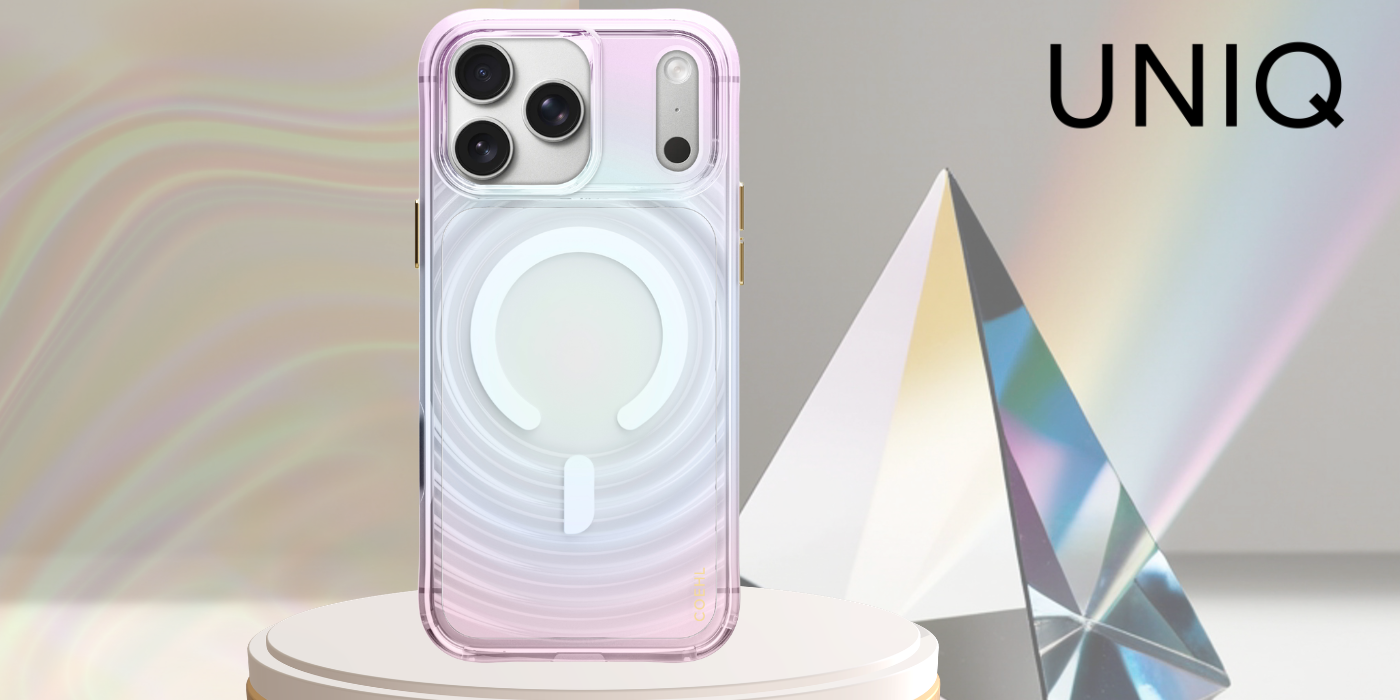 Dėklas UNIQ Coehl Vela, skirtas iPhone 18 Pro Max / 17 Pro Max, su magnetiniu įkrovimu, opalo spalvos aprašymas - Prekės nuotrauka