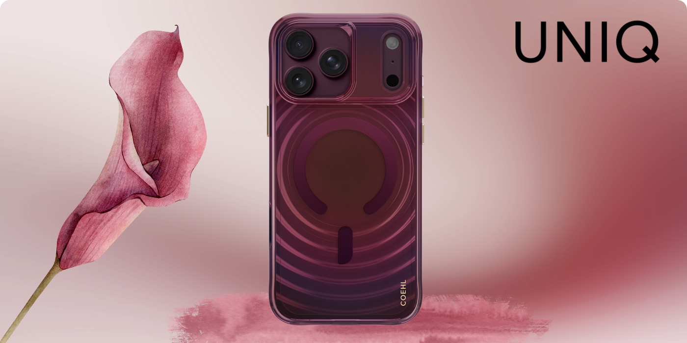 Dėklas UNIQ Coehl Vela, skirtas iPhone 18 Pro Max / 17 Pro Max, magnetinis įkrovimas, bordo spalvos aprašymas - Prekės nuotrauka