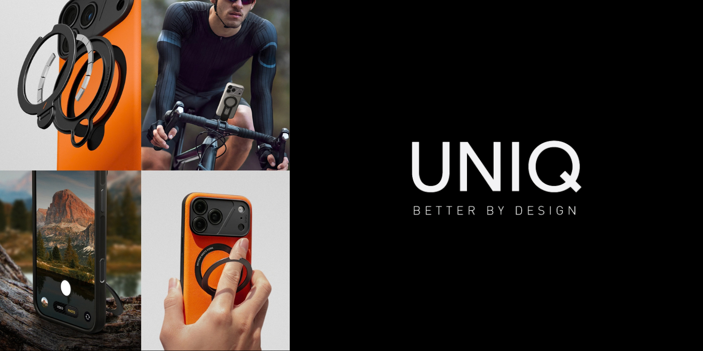 Dėklas UNIQ Elix, skirtas iPhone 18 Pro / 17 Pro, su 360° besisukančiu stovu, pilkas aprašymas - Prekės nuotrauka