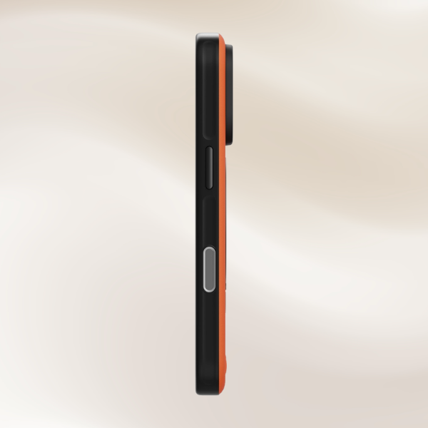 Dėklas UNIQ Elix, skirtas iPhone 18 Pro / 17 Pro, su 360° besisukančiu stovu, oranžinis aprašymas - Prekės nuotrauka