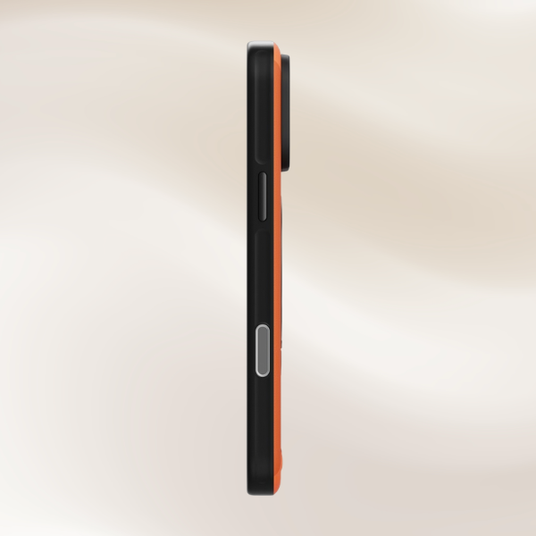Dėklas UNIQ Elix, skirtas iPhone 18 Pro Max / 17 Pro Max, su 360 laipsnių besisukančiu stovu, oranžinis aprašymas - Prekės nuotrauka