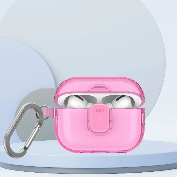 Dėklas UNIQ Glase Pro skirtas AirPods Pro 2 Lock Case rožinės spalvos aprašymas - Prekės nuotrauka Dėklas UNIQ Glase Pro skirtas AirPods Pro 2 Lock Case rožinės spalvos aprašymas - Prekės nuotrauka