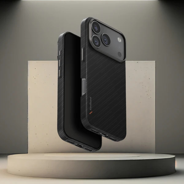 Dėklas UNIQ Keva EDGE skirtas Apple iPhone 17 Pro Magclick Charging juodos spalvos aprašymas - Prekės nuotrauka