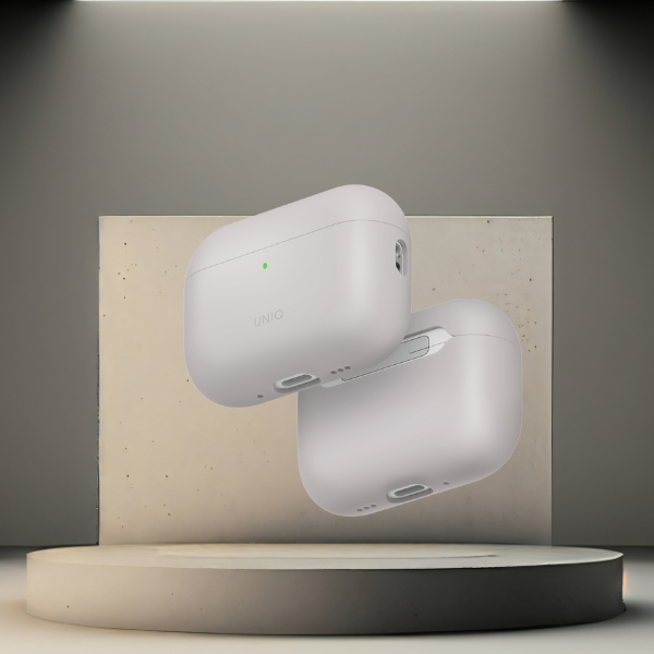 Dėklas UNIQ Lino, skirtas AirPods Pro 3 gen, silikoninis, smėlio spalvos aprašymas - Prekės nuotrauka