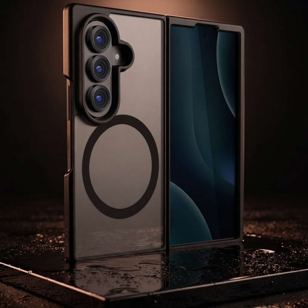 Dėklas UNIQ Veren AF for Samsung Galaxy Fold8 Ultra Magclick Charging juodos spalvos aprašymas - Prekės nuotrauka