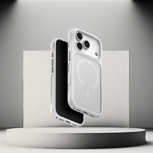 Dėklas UNIQ Veren, skirtas iPhone 18 Pro / 17 Pro, su Magclick įkrovimu, chalk frost spalvos aprašymas - Prekės nuotrauka