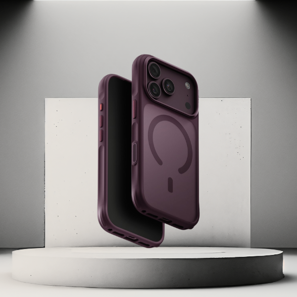 Dėklas UNIQ Veren, skirtas iPhone 18 Pro / 17 Pro, su Magclick įkrovimo funkcija, bordo spalvos aprašymas - Prekės nuotrauka