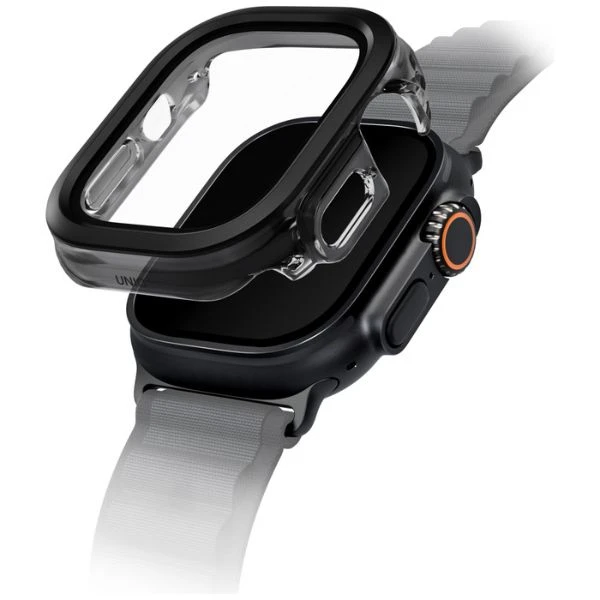 Dėklas UNIQ Voute skirtas Apple Watch Ultra 49mm apsauginis stiklas juodos spalvos aprašymas - Prekės nuotrauka Dėklas UNIQ Voute skirtas Apple Watch Ultra 49mm apsauginis stiklas juodos spalvos aprašymas - Prekės nuotrauka