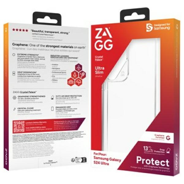 Dėklas ZAGG Crystal Palace, skirtas Samsung Galaxy S24 Ultra, skaidrus aprašymas - Prekės nuotrauka