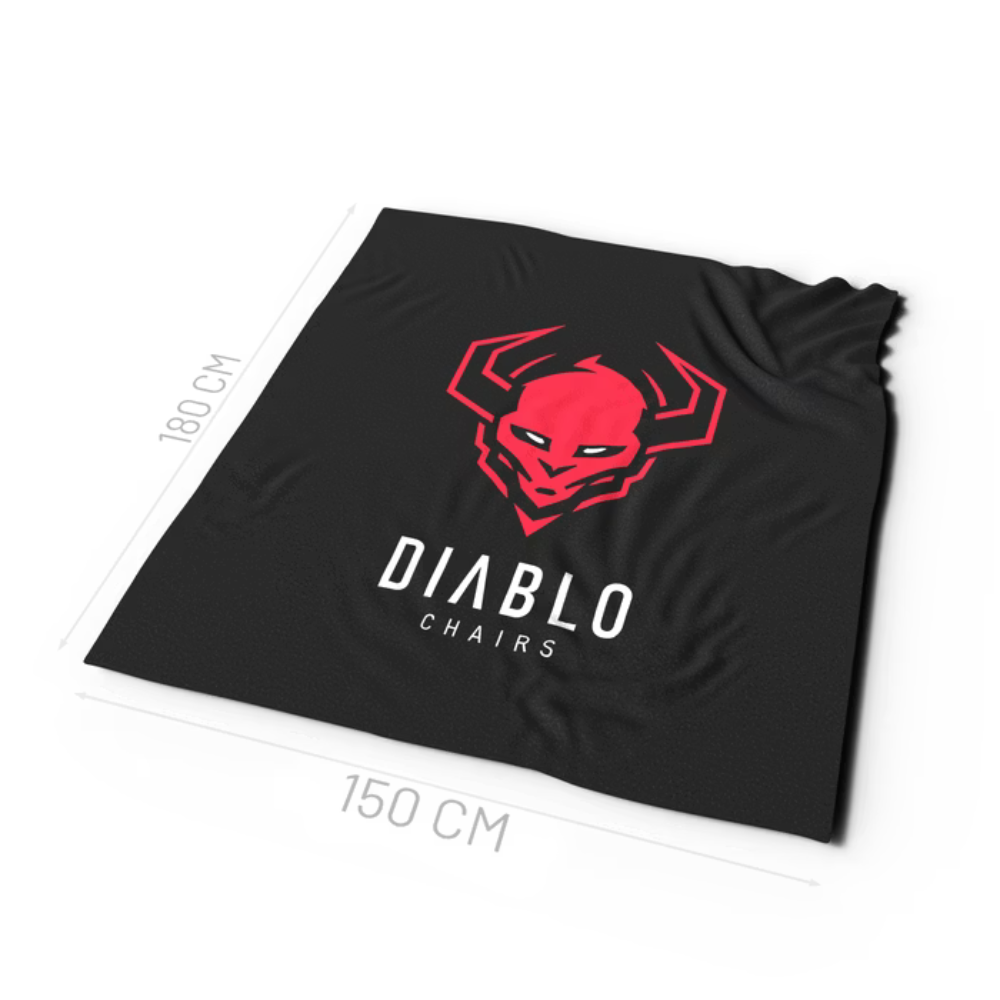 Diablo Chairs vilnonė antklodė juodos spalvos aprašymas - Prekės nuotrauka