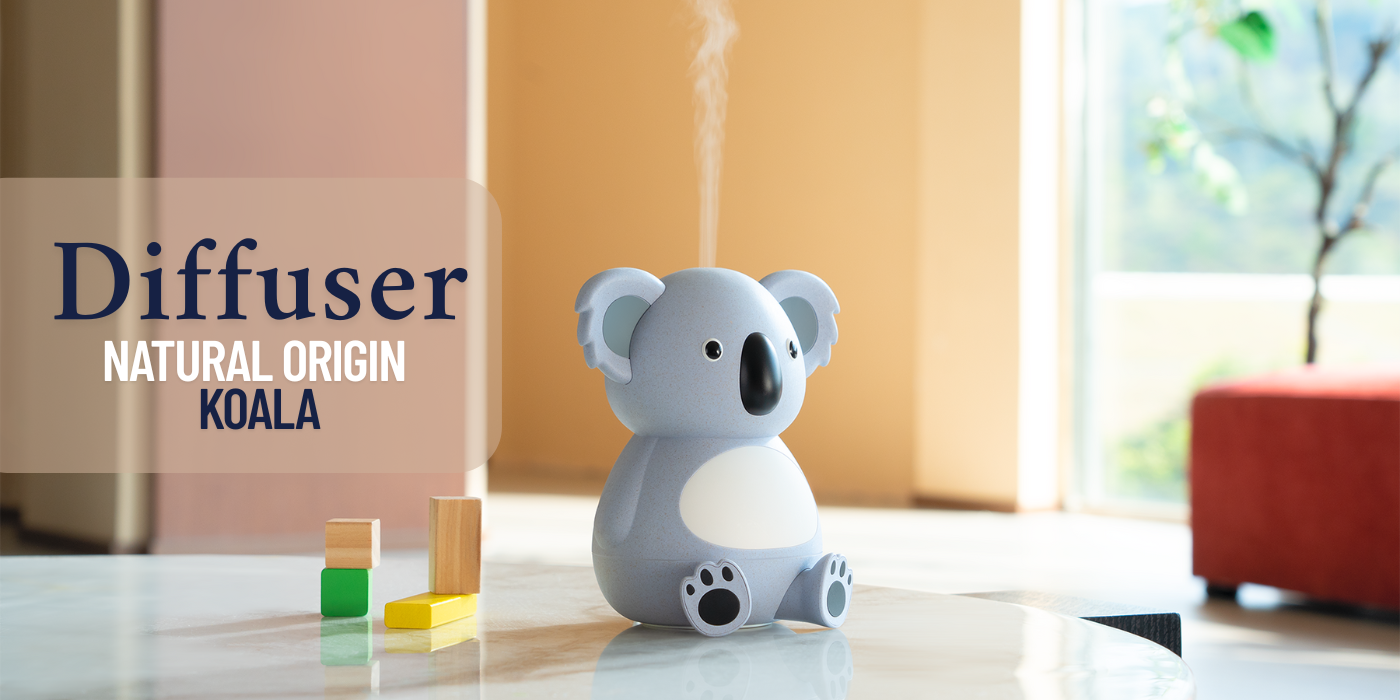 Drėkintuvas Diffuser Natural Orgin Koala pilkas aprašymas - Prekės nuotrauka