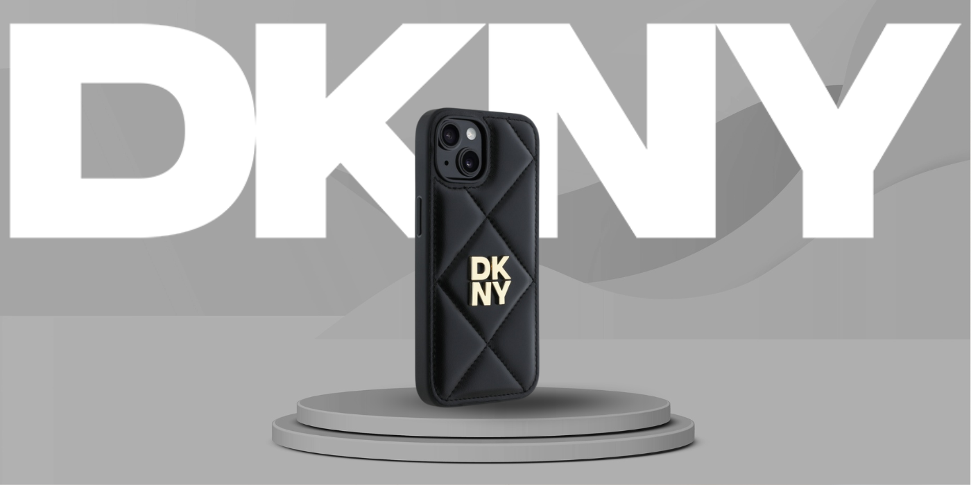 DKNY DKHCP14SPQDSLK iPhone 14 6.1″ juodos spalvos Quilted Stack Logo dėklas aprašymas - Prekės nuotrauka