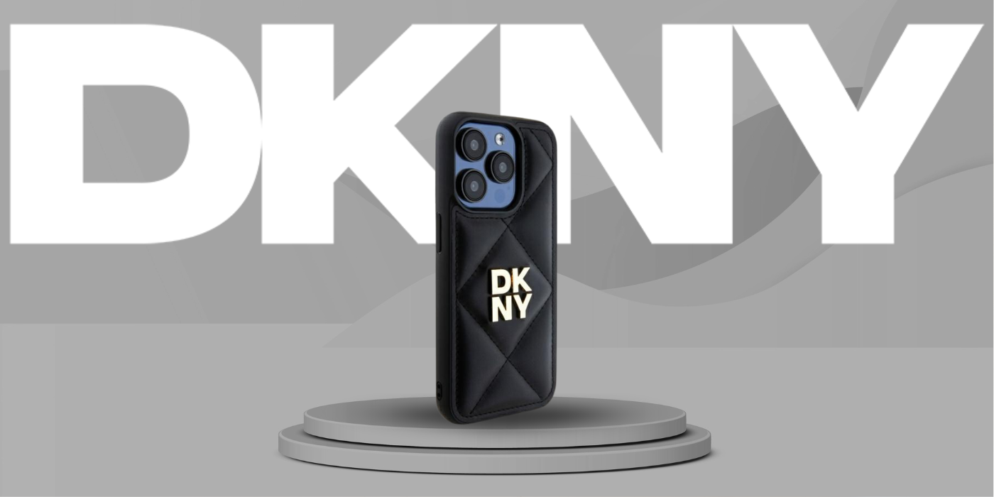 DKNY DKHCP15XPQDSLK iPhone 15 Pro Max 6.7″ juodos spalvos dygsniuotas dėklas su logotipu aprašymas - Prekės nuotrauka