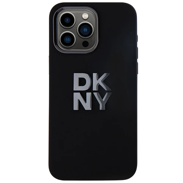 DKNY DKHCP16LSMCBSK Apple iPhone 16 Pro 6.3" dėklas telefonui juodos spalvos Liquid Silikoninis Metal Logo aprašymas - Prekės nuotrauka