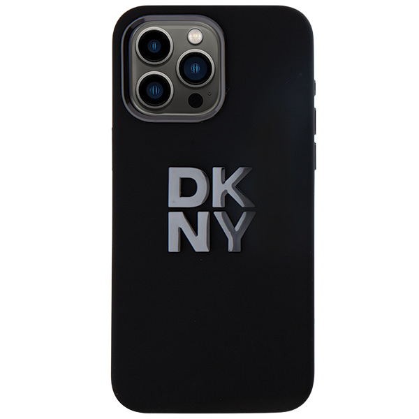 DKNY DKHCP16SSMCBSK Apple iPhone 16 6.1″ juodos spalvos kietas dėklas Liquid Silicone Metal Logo aprašymas - Prekės nuotrauka