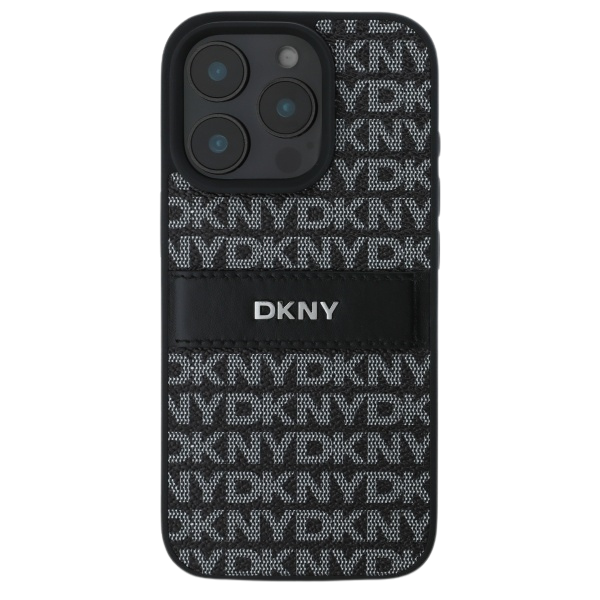 DKNY DKHCP16XPRTHSLK iPhone 16 Pro Max 6.9" telefono dėklas, juodos spalvos, Texture Pattern Tonal Stripe aprašymas - Prekės nuotrauka