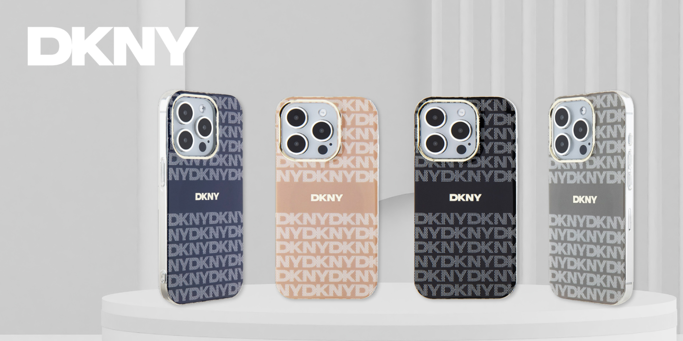 DKNY DKHMN61HRHSEP iPhone 11 / Xr 6.1 colio rožinės spalvos kietas dėklas IML Mono & Stripe MagSafe aprašymas - Prekės nuotrauka