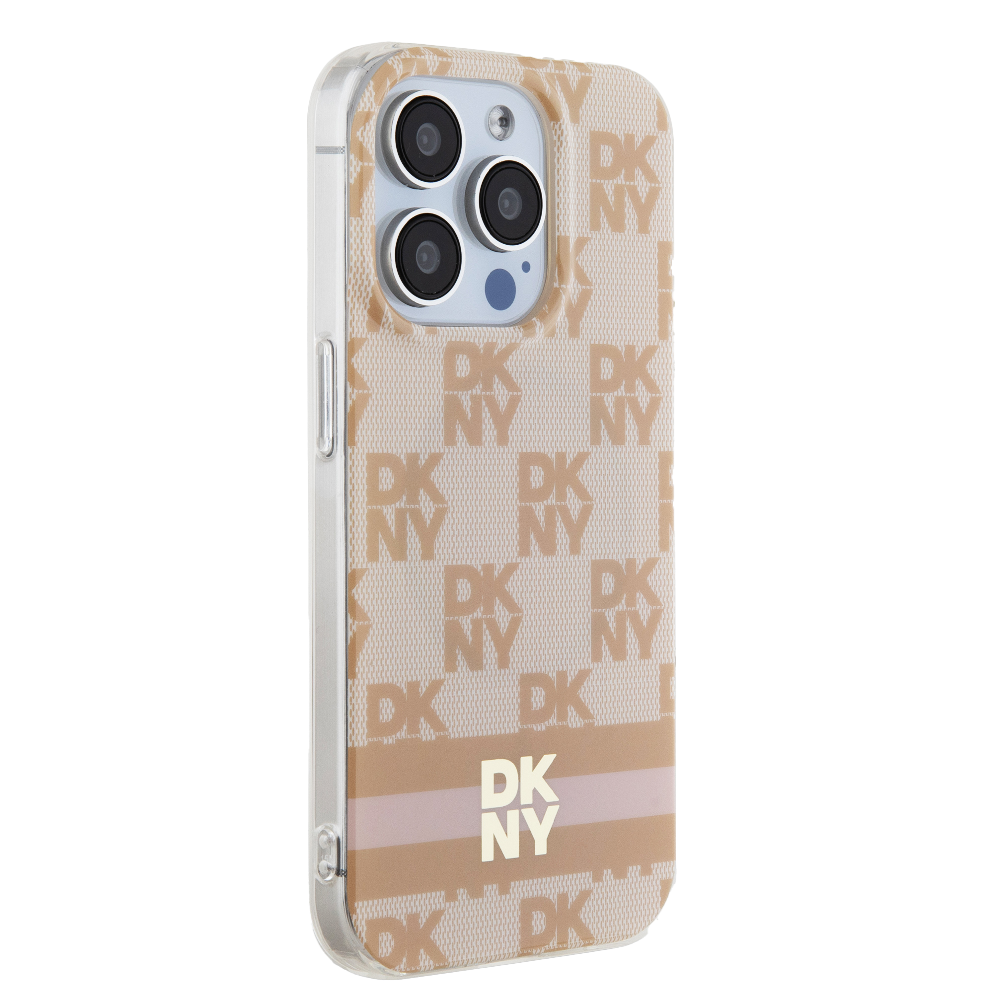 DKNY DKHMP13XHCPTSP iPhone 13 Pro Max 6.7 colių rožinės spalvos kietas dėklas IML Checkered Mono Pattern & Printed St aprašymas - Prekės nuotrauka