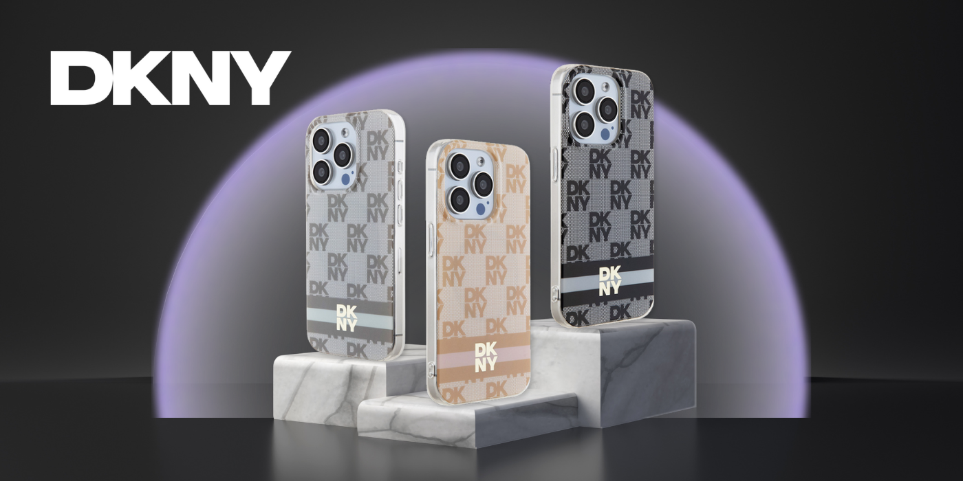 DKNY DKHMP14LHCPTSE iPhone 14 Pro 6.1 colio smėlio spalvos kietas dėklas IML Checkered Mono Pattern & Printed Strip aprašymas - Prekės nuotrauka