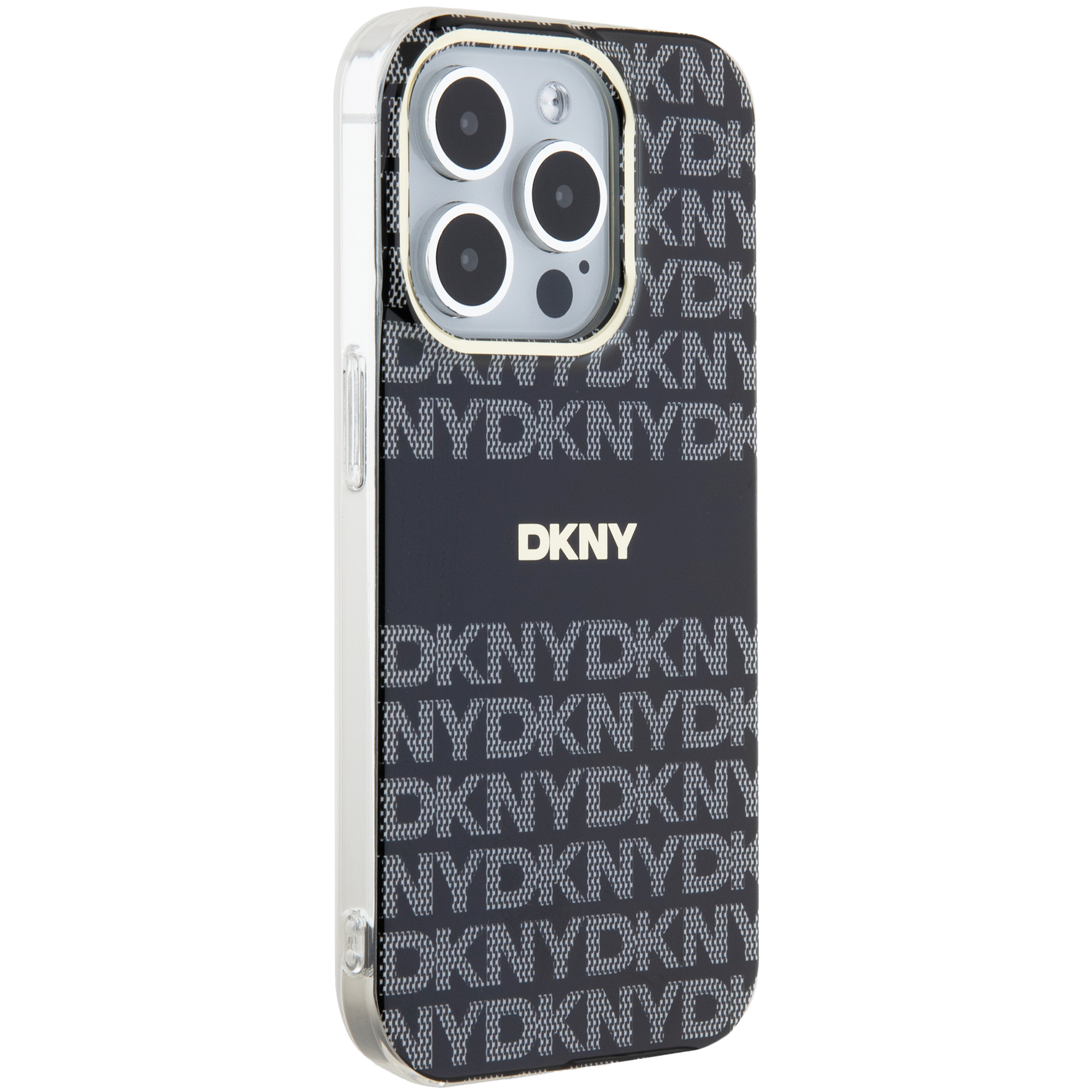 DKNY DKHMP15MHRHSEK iPhone 15 Plus / 14 Plus 6.7 colio juodos spalvos kietas dėklas IML Mono & Stripe MagSafe aprašymas - Prekės nuotrauka