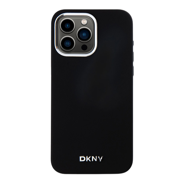 DKNY DKHMP15MSMCHLK iPhone 15 Plus 14 Plus 6.7″ juodos spalvos kietas dėklas Liquid Silicone Small Metal Logo Ma aprašymas - Prekės nuotrauka