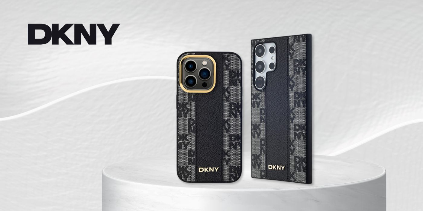 DKNY DKHMP15SPCPVSLK iPhone 15 / 14 / 13 6.1″ juodos spalvos kietas dėklas Leather Checkered Mono Pattern MagSafe aprašymas - Prekės nuotrauka