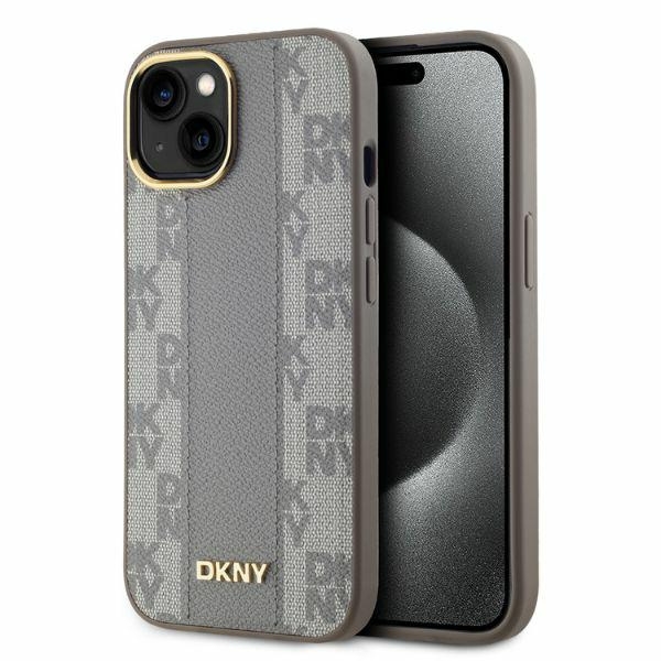 DKNY DKHMP16SPCPVSLE iPhone 16 6.1″ smėlio spalvos kietas dėklas Checkered Pattern Magsafe aprašymas - Prekės nuotrauka