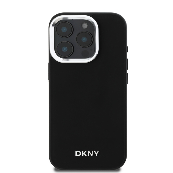 DKNY DKHMP16XPSCMCLK Apple iPhone 16 Pro Max 6.9″ juodos spalvos kietas dėklas Plain Sidabrinis Logo MagSafe aprašymas - Prekės nuotrauka