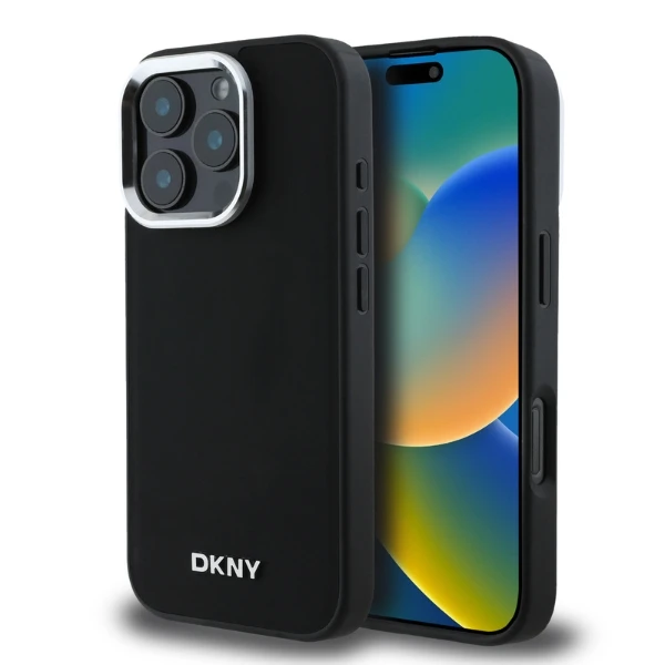 DKNY Plain Logo MagSafe Apple iPhone 15 Pro Max - dėklas telefonui juodos spalvos aprašymas - Prekės nuotrauka
