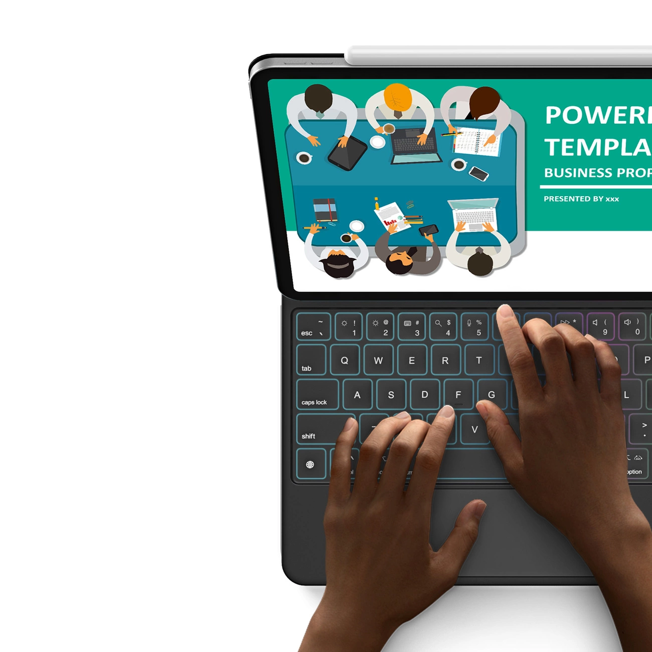 Dux Ducis Keyboard (MK Series) dėklas su „Bluetooth“ klaviatūra, skirtas iPad Pro 11″ 2024 – juodos spalvos aprašymas - Prekės nuotrauka