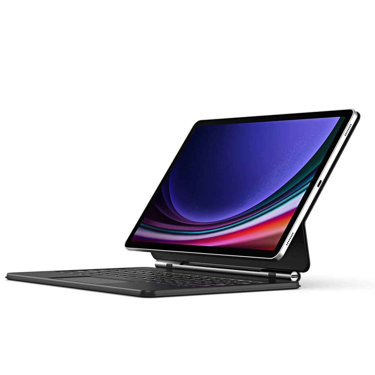 Dux Ducis klaviatūros (MK Series) dėklas su „Bluetooth“ klaviatūra, skirtas Samsung Galaxy Tab S9+ / S8+ / S7+ – juodos spalvos aprašymas - Prekės nuotrauka