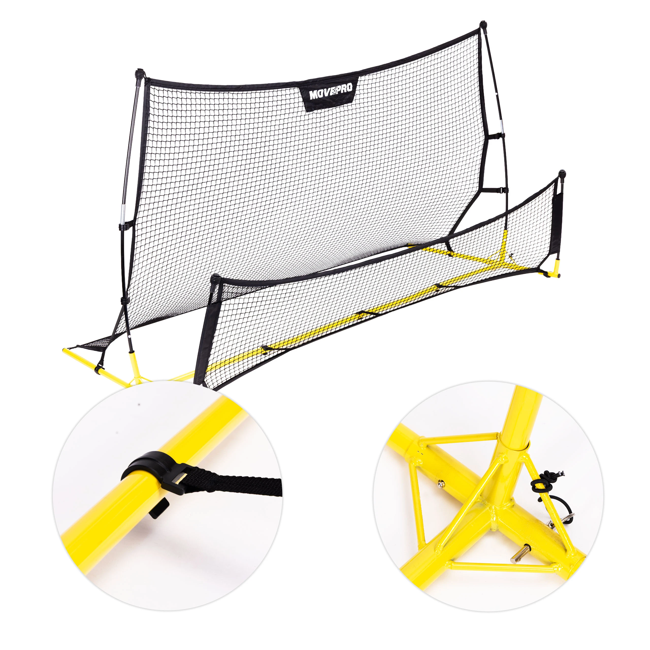 Dvipusis futbolo treniruoklis „Rebounder“ šaudymo į vartus pratyboms 220×120 cm, MOVEPRO aprašymas - Prekės nuotrauka
