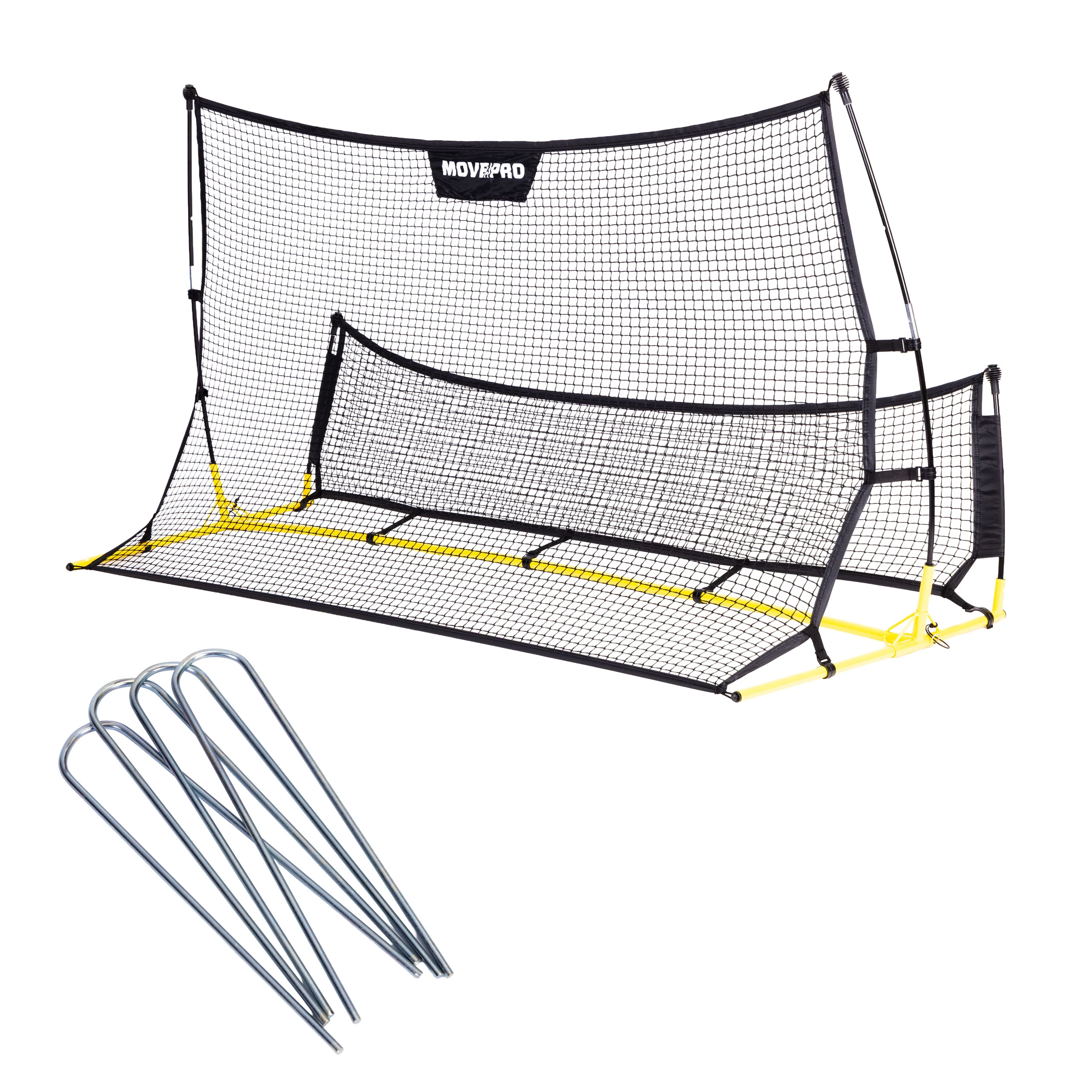 Dvipusis futbolo treniruoklis „Rebounder“ šaudymo į vartus pratyboms 220×120 cm, MOVEPRO aprašymas - Prekės nuotrauka