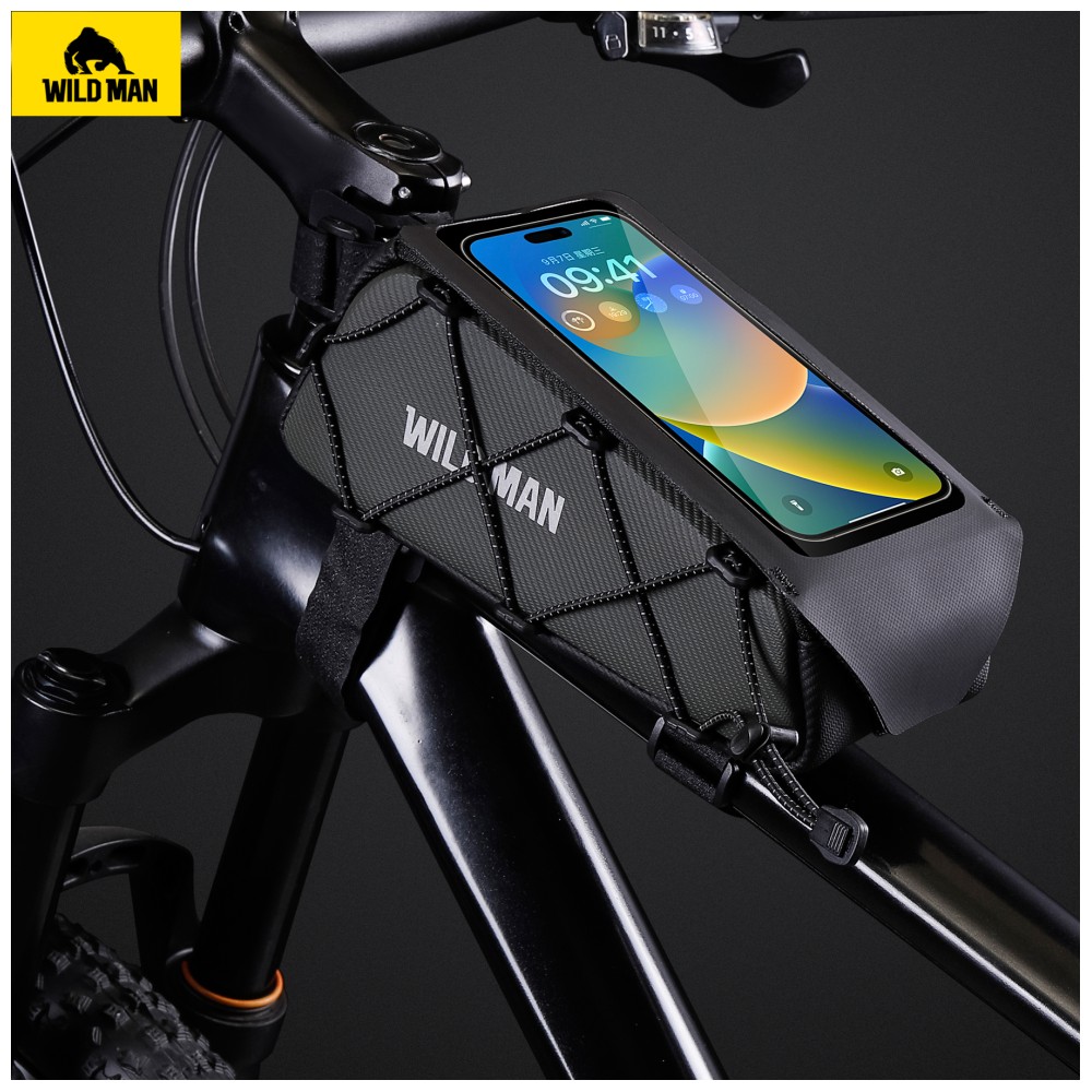 Dviračio krepšys WILDMAN GX100 Mount Frame Bag juodos spalvos aprašymas - Prekės nuotrauka