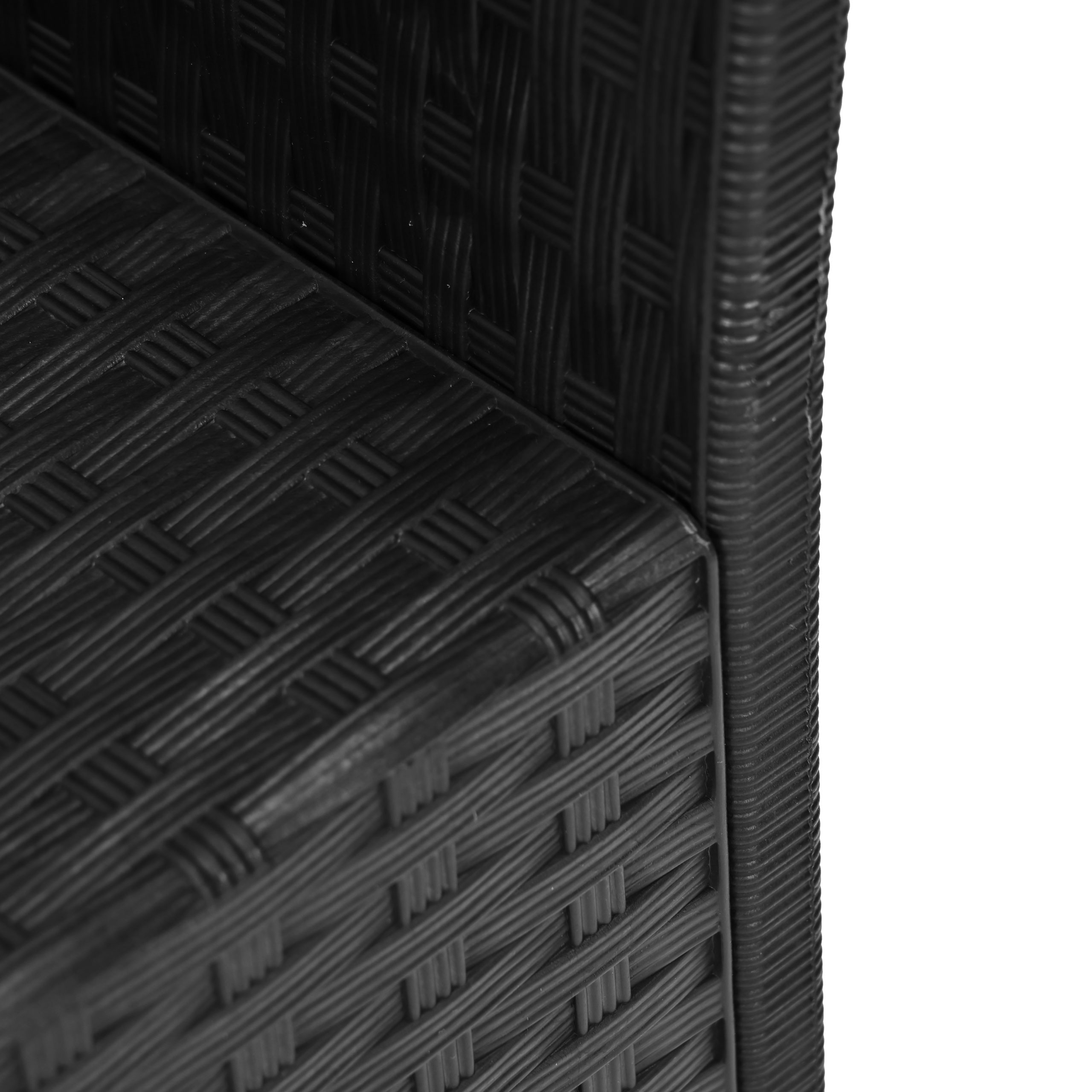 Lauko baldų komplektas Dvivietė sodo sofa su pagalvėle, suoliukas balkonui, terasai, sodui, juoda, MultiGarden aprašymas - Prekės nuotrauka