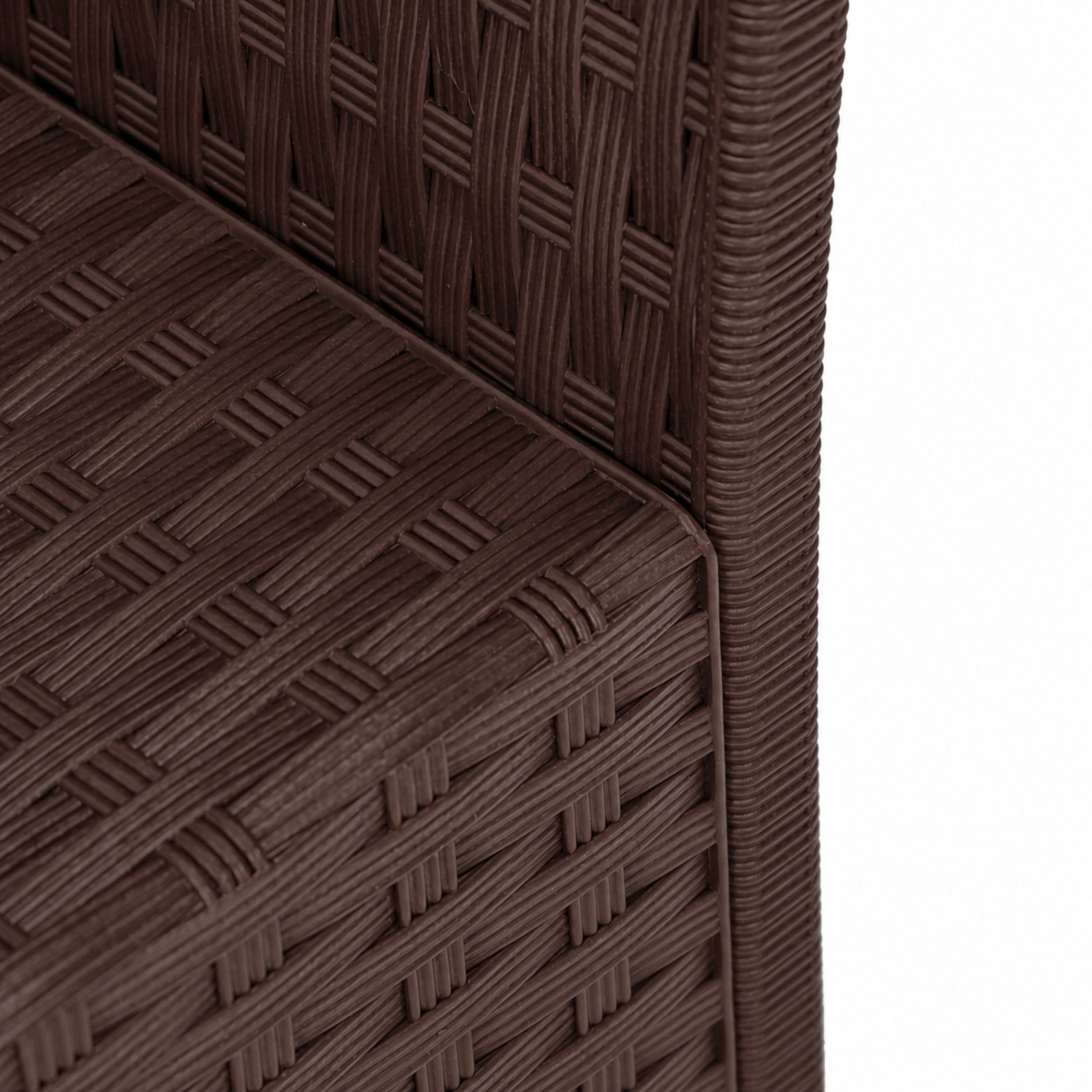 Dvivietė sodo sofa su pagalvėle, suoliukas balkonui, terasai ir sodui, ruda, MultiGarden aprašymas - Prekės nuotrauka