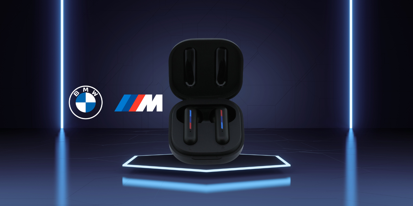 Ausinės Ear-phones Bluetooth TWS BMW Printed Logo ENC juodos spalvos aprašymas - Prekės nuotrauka
