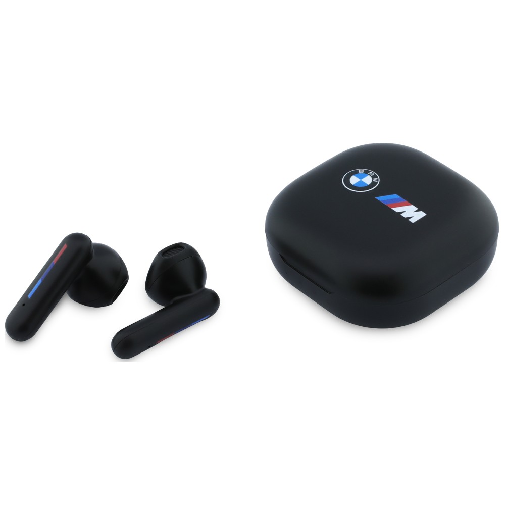 Ausinės Ear-phones Bluetooth TWS BMW Printed Logo ENC juodos spalvos aprašymas - Prekės nuotrauka
