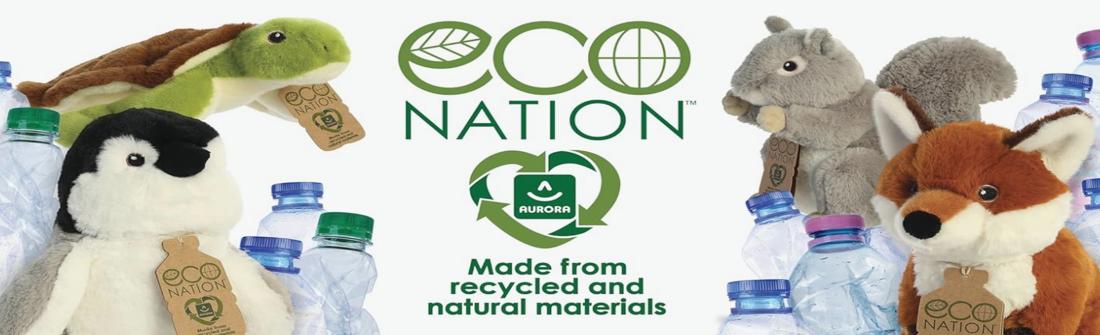 „Eco Nation“ – pliušinis žaislas / mielas Baltas-rudos spalvos alpakos kailis, 24 cm, ekologiškas aprašymas - Prekės nuotrauka