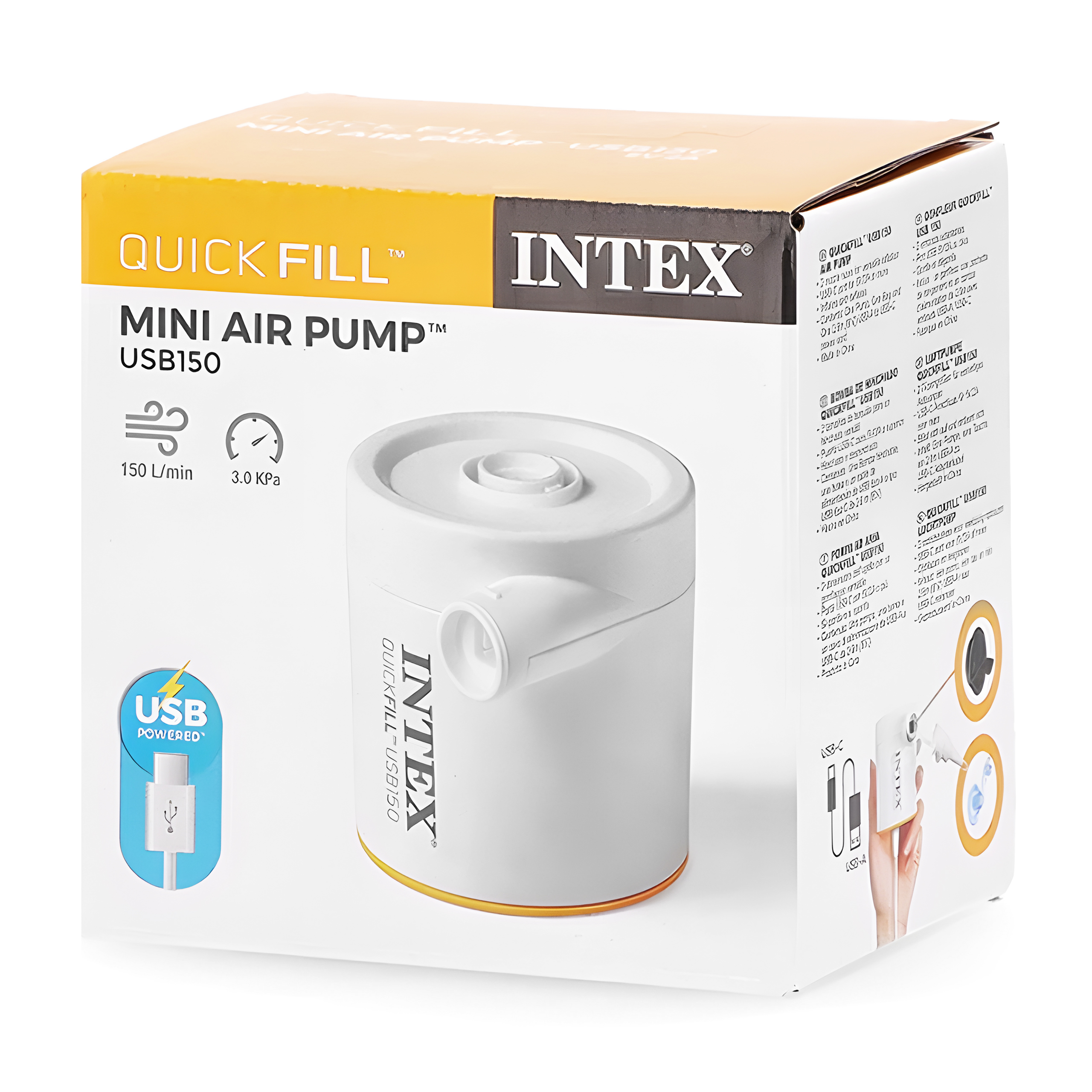 Elektrinė pompa su 2 antgaliais Intex 5V aprašymas - Prekės nuotrauka
