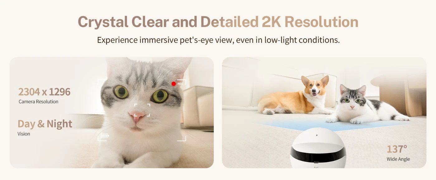 Enabot | ROLA Mini Pet Monitorius | Compact | 3 MP aprašymas - Prekės nuotrauka Enabot | ROLA Mini Pet Monitorius | Compact | 3 MP aprašymas - Prekės nuotrauka