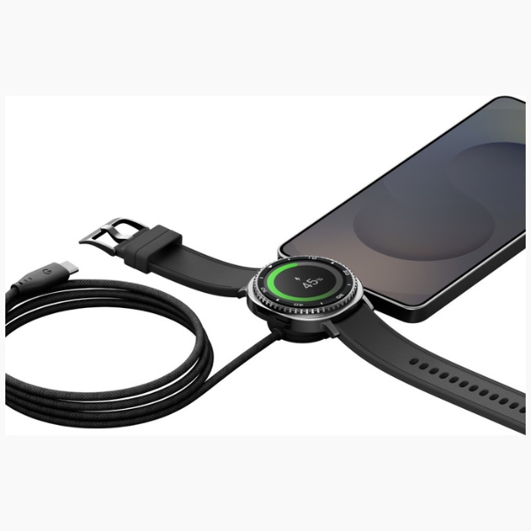 Energea Flow Duo Watch 2-in-1 USB-C į USB-C laidas + Samsung Watch įkroviklis 480Mb/s 60W 1.5m juodas aprašymas - Prekės nuotrauka