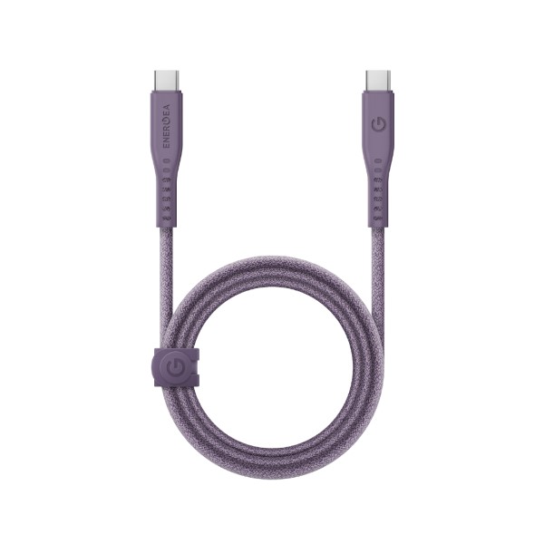 ENERGEA Flow USB-C į USB-C laidas 1.5m violetinės spalvos 240W 5A PD greitas įkrovimas aprašymas - Prekės nuotrauka