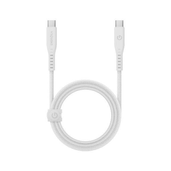 ENERGEA Flow USB-C į USB-C laidas 1.5m Baltas 240W 5A PD greitas įkrovimas aprašymas - Prekės nuotrauka