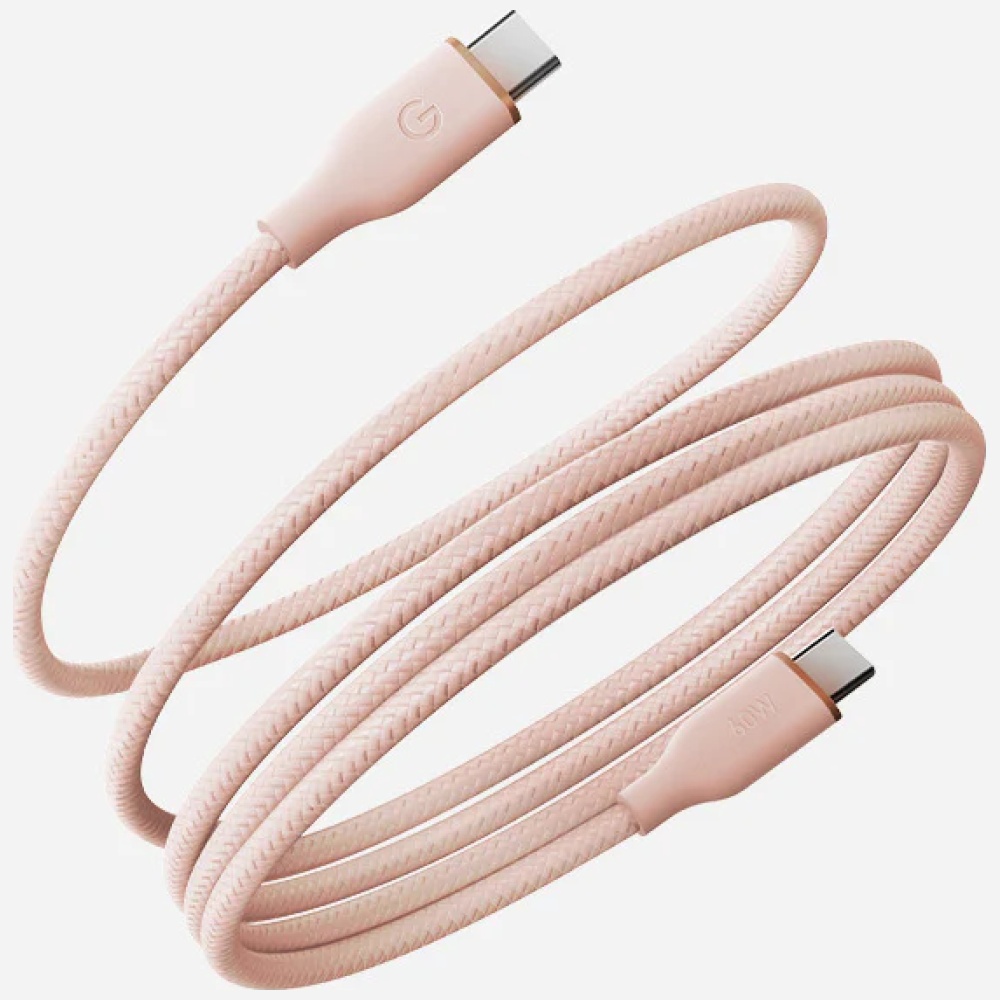 Energea Helix 60 magnetinis USB-C į USB-C laidas 480Mbps 60W 1.5m rožinės spalvos aprašymas - Prekės nuotrauka