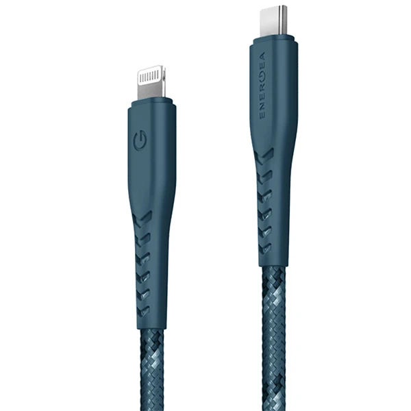 ENERGEA kabelis Nyloflex USB-C - LightningC94 MFI 1.5m mėlynos spalvos aprašymas - Prekės nuotrauka ENERGEA kabelis Nyloflex USB-C - LightningC94 MFI 1.5m mėlynos spalvos aprašymas - Prekės nuotrauka