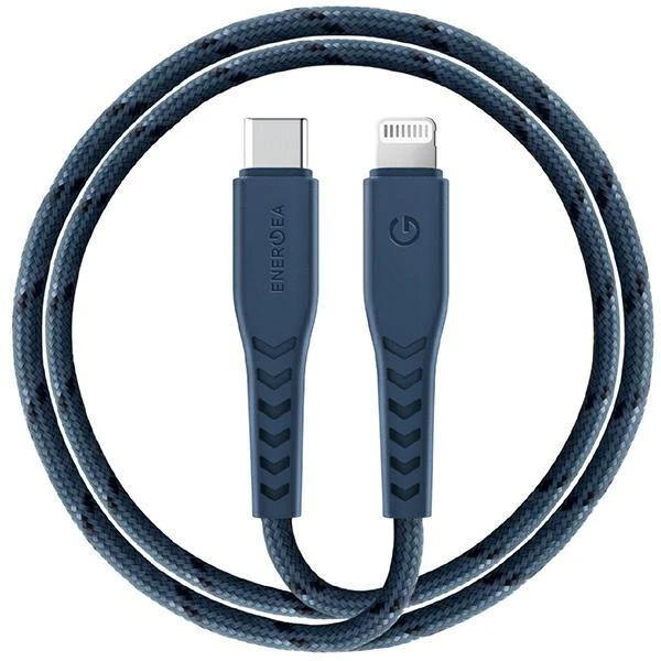 ENERGEA kabelis Nyloflex USB-C - LightningC94 MFI 1.5m mėlynos spalvos aprašymas - Prekės nuotrauka ENERGEA kabelis Nyloflex USB-C - LightningC94 MFI 1.5m mėlynos spalvos aprašymas - Prekės nuotrauka