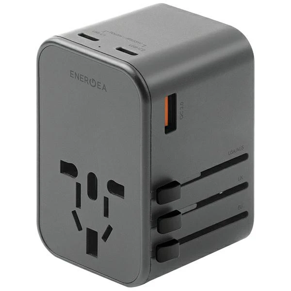 ENERGEA laidinis įkroviklis 1xUSB+2xUSB-CPD-PPS-QC 3.0 65W 1A2C adapteris 4in1 US/UA/EU/UK pilkos spalvosl Travelworld Adapteris GaN65W aprašymas - Prekės nuotrauka ENERGEA laidinis įkroviklis 1xUSB+2xUSB-CPD-PPS-QC 3.0 65W 1A2C adapteris 4in1 US/UA/EU/UK pilkos spalvosl Travelworld Adapteris GaN65W aprašymas - Prekės nuotrauka