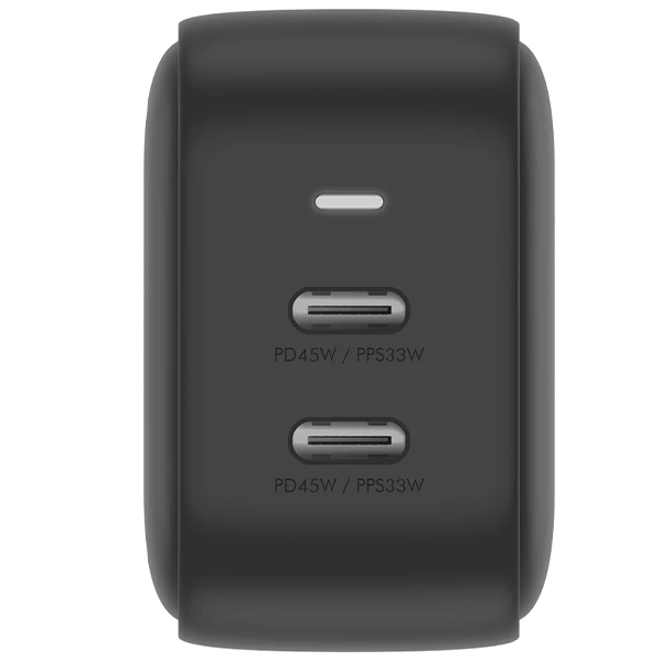 ENERGEA laidinis įkroviklis 2xUSB-C PD-PPS 45W2C juodos spalvos US+EU Travelite GAN45 aprašymas - Prekės nuotrauka ENERGEA laidinis įkroviklis 2xUSB-C PD-PPS 45W2C juodos spalvos US+EU Travelite GAN45 aprašymas - Prekės nuotrauka