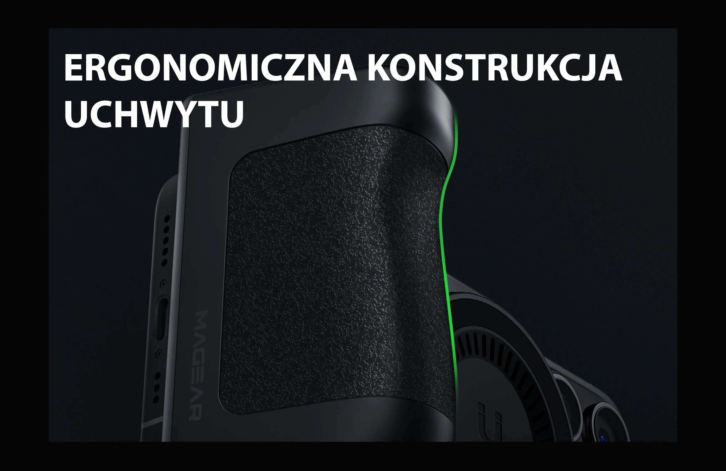 Energea laikiklis fotografavimui su įmontuotu powerbank Magear Magcam Grip juodos spalvos MagSafe PG-MCG5K-BLK aprašymas - Prekės nuotrauka